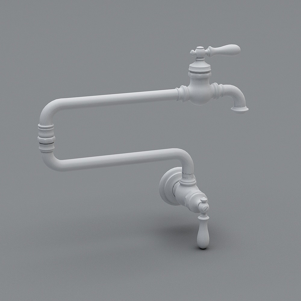 Vintage Faucet 3D model with Elegant Charm
