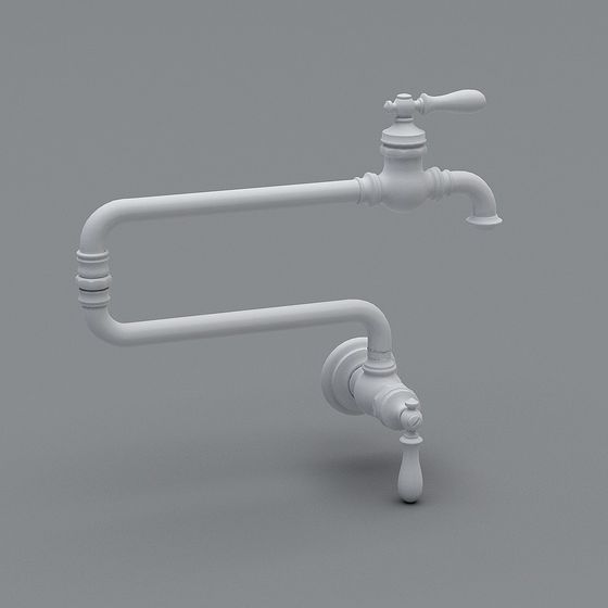 Vintage Faucet 3D model with Elegant Charm