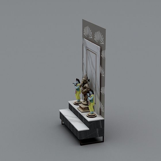 Indian Temple Altar 3D Model