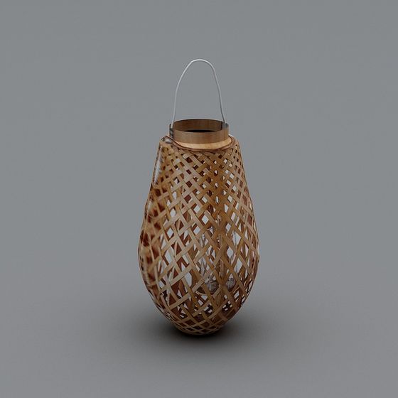 Bamboo Woven Lantern 3D Model