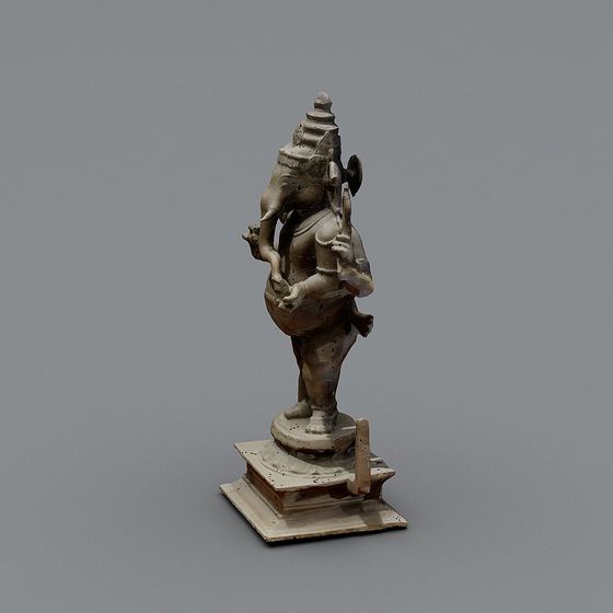 3D Model of Ganesha: Intricate Low-Poly Sculpture
