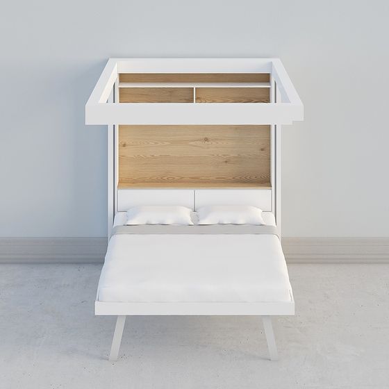 Modern Minimalist Bed Frame 3D Model