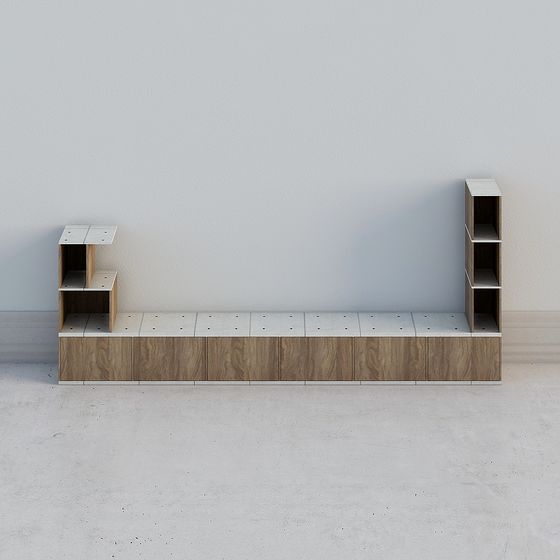 City Corner Bookshelf 3D model