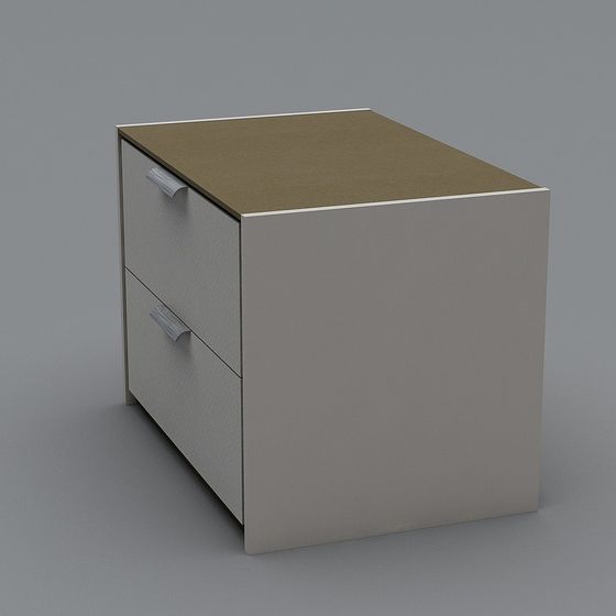 Stylish Bedside Table 3D model for Modern Interiors