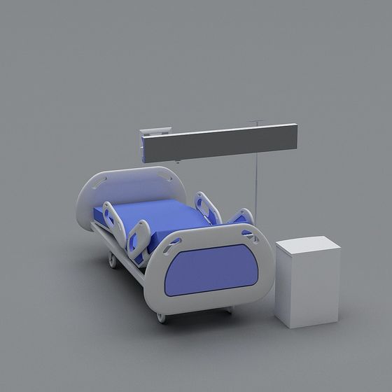 Modern Hospital Bed 3D model for Medical Environments