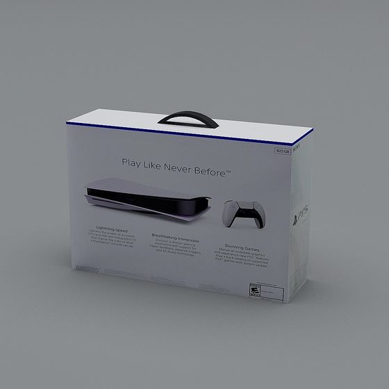 Sleek PlayStation Console 3D model