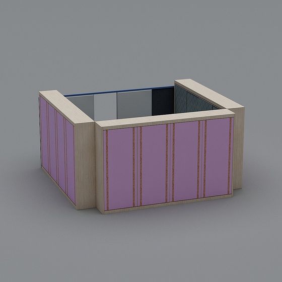Urban Partition 3D Model in Low-Poly Style