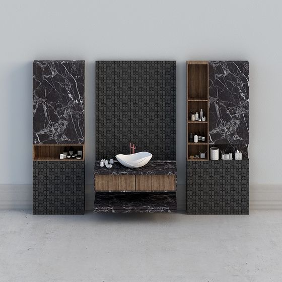 Contemporary Bathroom Vanity 3D model