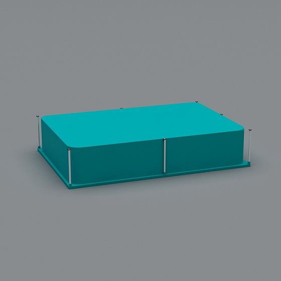 Modern Aqua Box 3D model