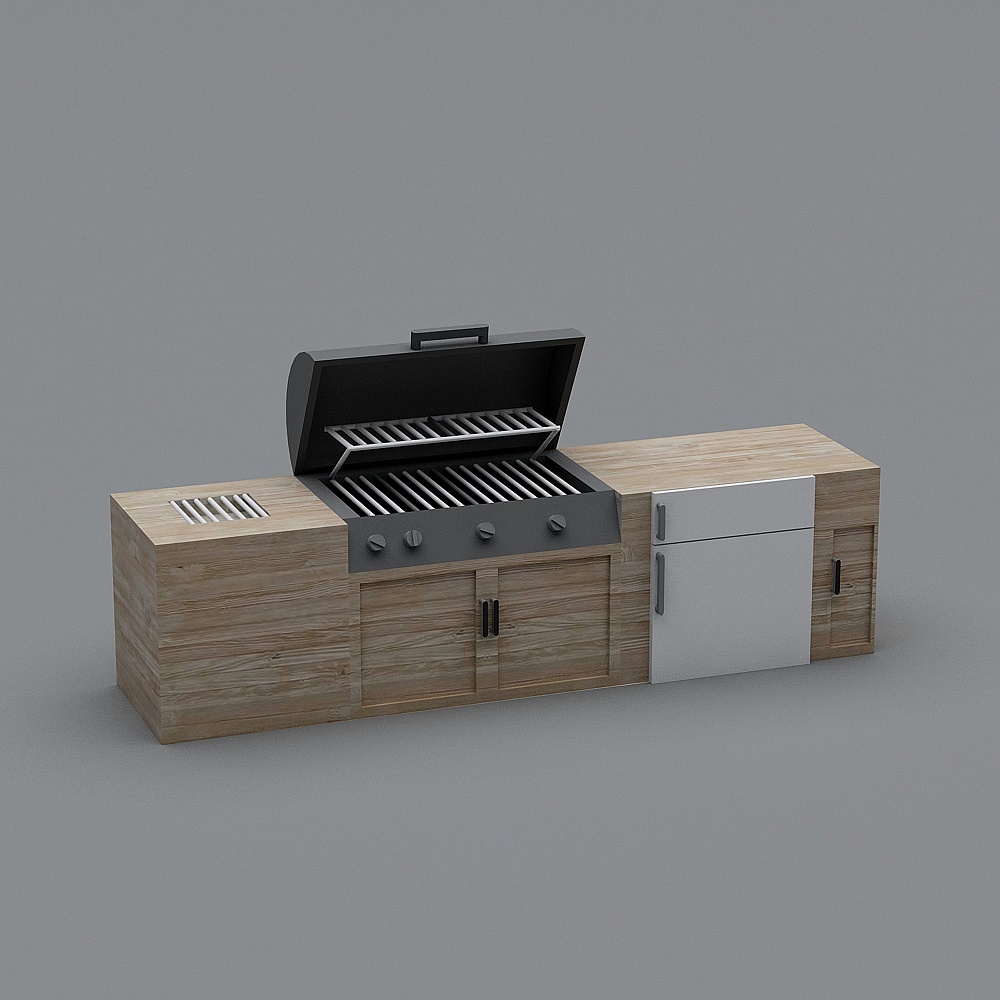 City Grill Station 3D model