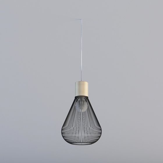 Elegant Low-Poly Pendant Light 3D model