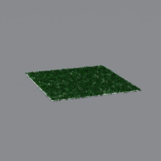Lawn Low-Poly 3D Model for Creative Projects