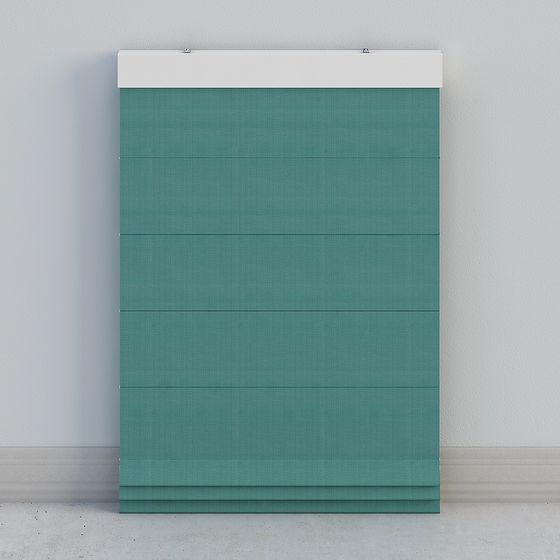 Teal Roman Shade 3D model