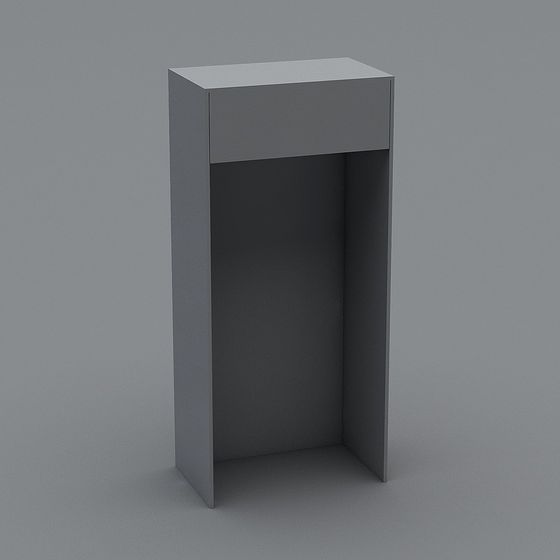 Urban Podium Low-Poly 3D Model