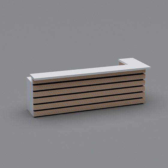 Modern Minimalist Reception Desk 3D model
