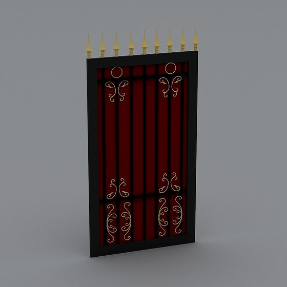 Elegant Gothic Gate 3D model