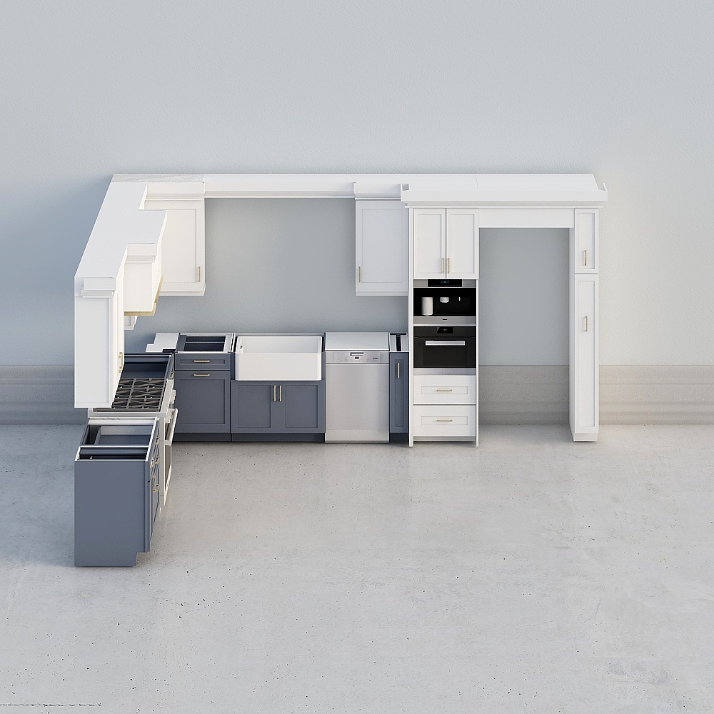 Alexander 1 - kitchen with crown without slab