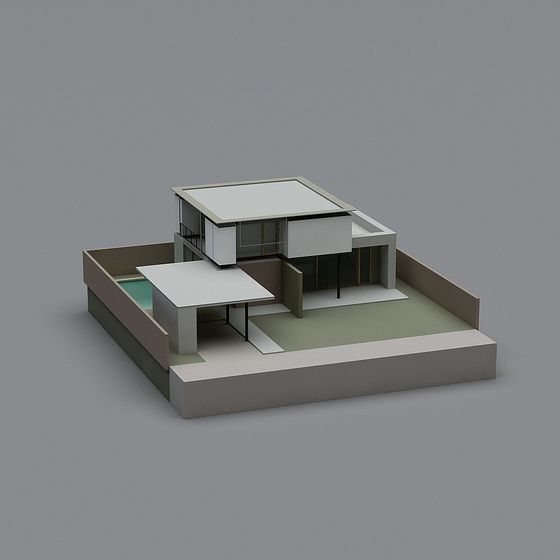 Minimalist Architectural 3D Model for Interiors