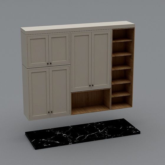Minimalist Storage Cabinet 3D model