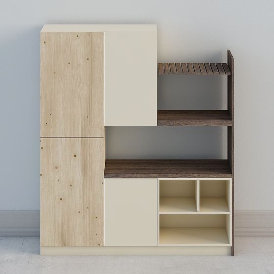 Stylish Modular Bookshelf 3D model for Creative Spaces