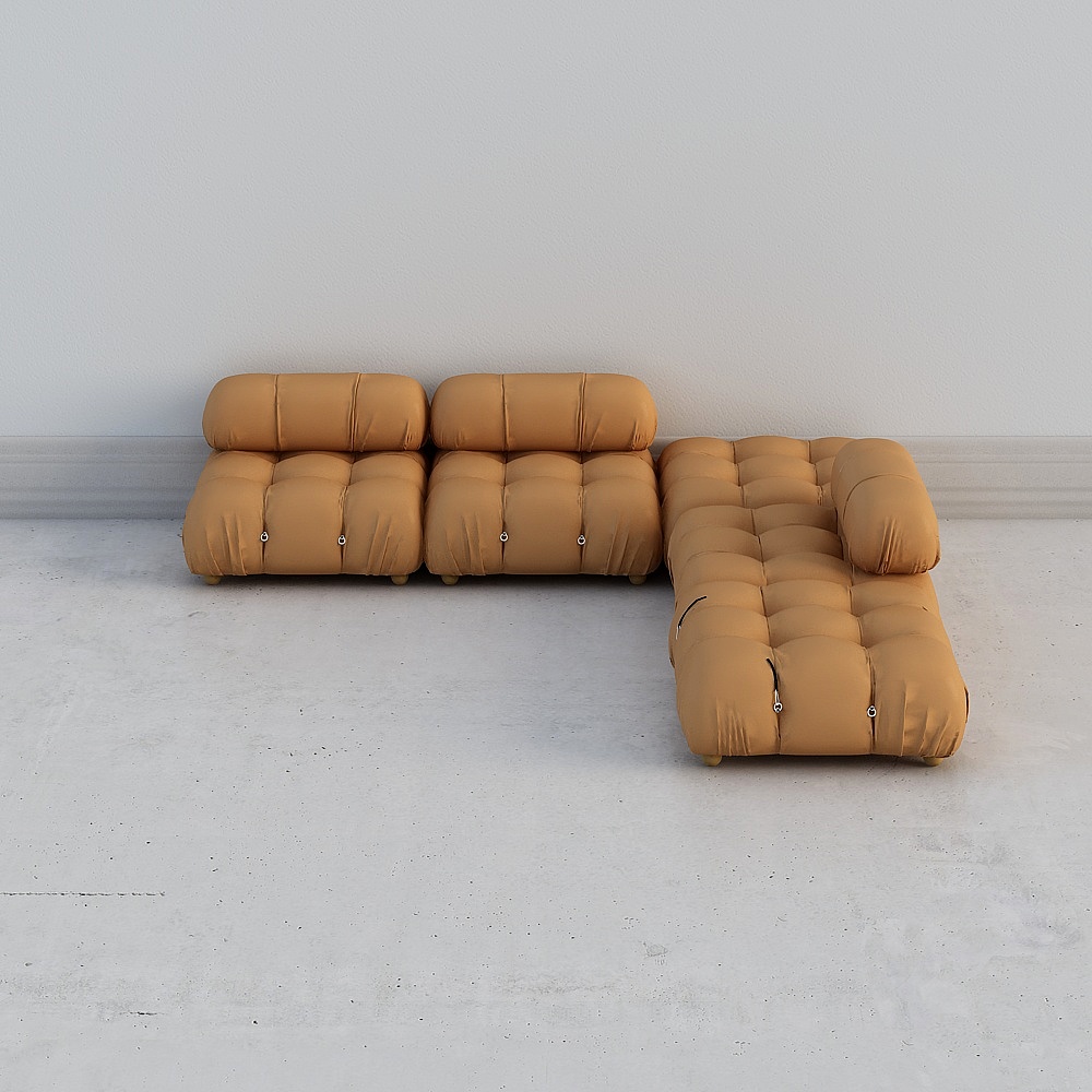 Modular Sofa 3D model in Modern Minimalist Aesthetic
