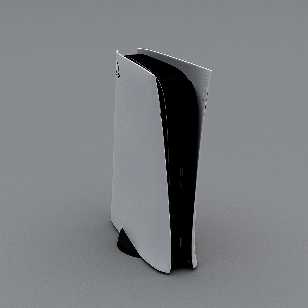 Low-Poly PlayStation 5 3D Model Design