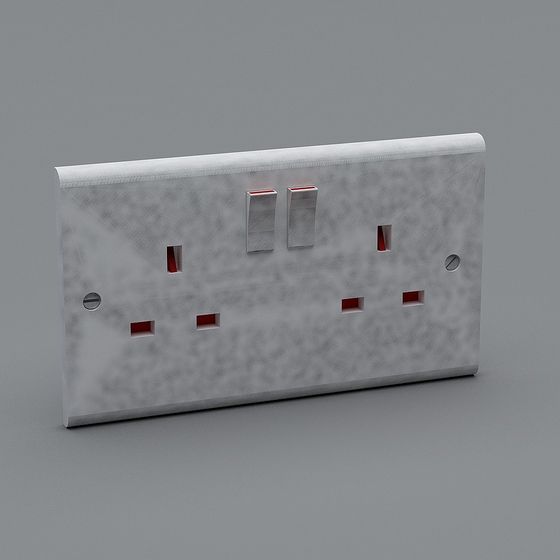 Stylish Low-Poly Socket 3D model for Modern Interiors
