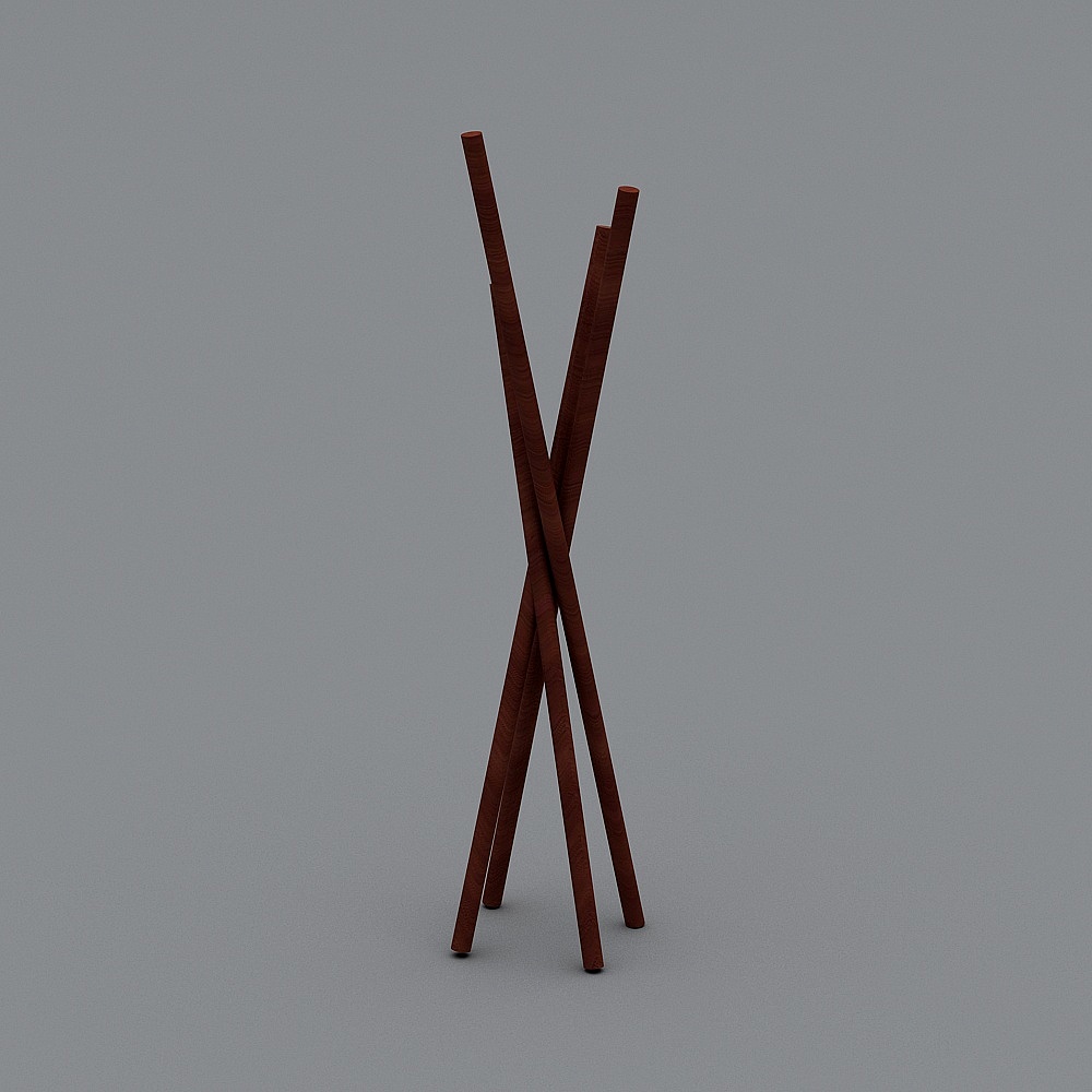 Stylish Wooden Hanger 3D model for Modern Interiors