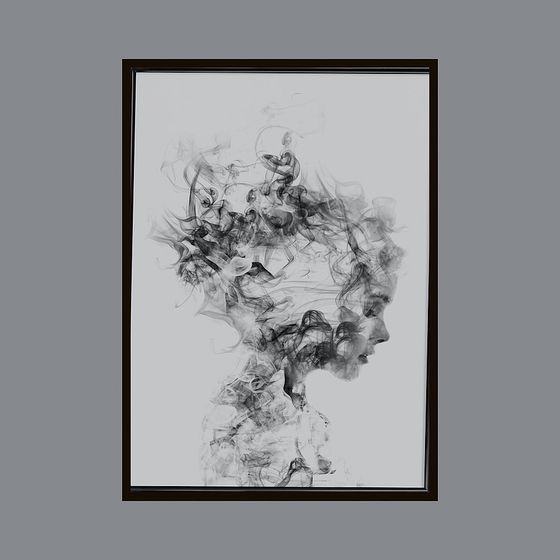 Smoke Portrait 3D Model – Unique Artistic Design