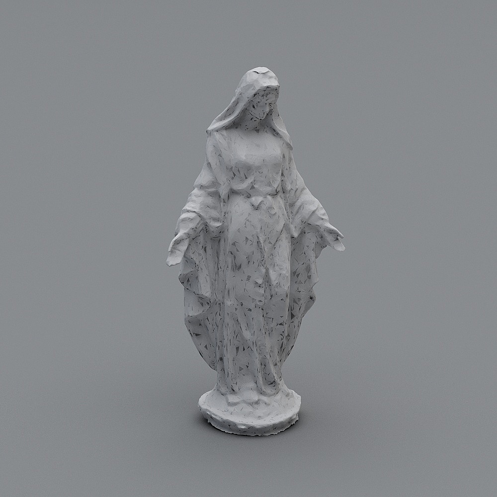 Mary Mother 3D model in Low Poly Style