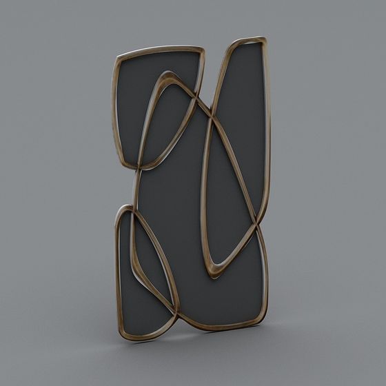 Abstract Geometric 3D Model with Low Polygon Design