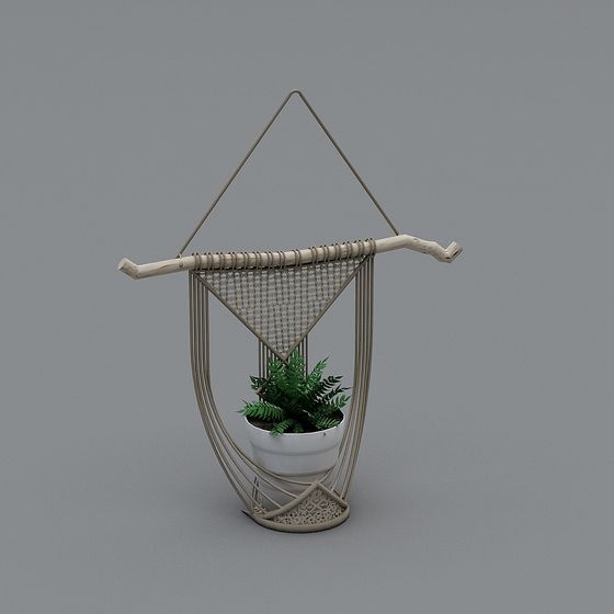 Charming Hanging Planter 3D model for Modern Designs