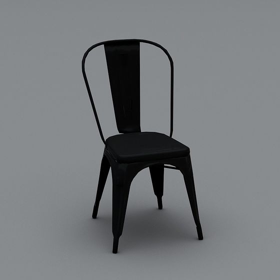 Industrial Style Metal Chair 3D model