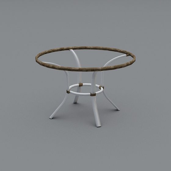Minimalist Low-Polygon Round Table 3D model