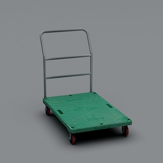 Industrial-Style Utility Cart 3D model