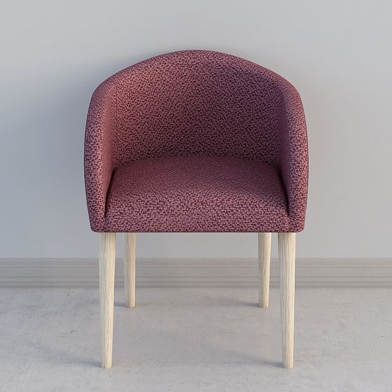 Elegant Low-Polygon Armchair 3D model