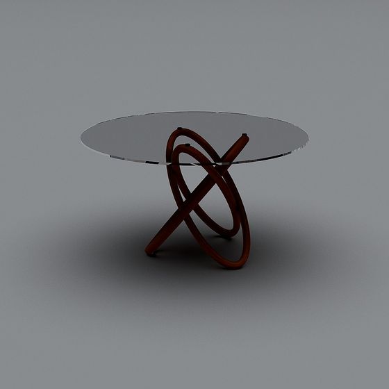 Streamlined Glass Table 3D model