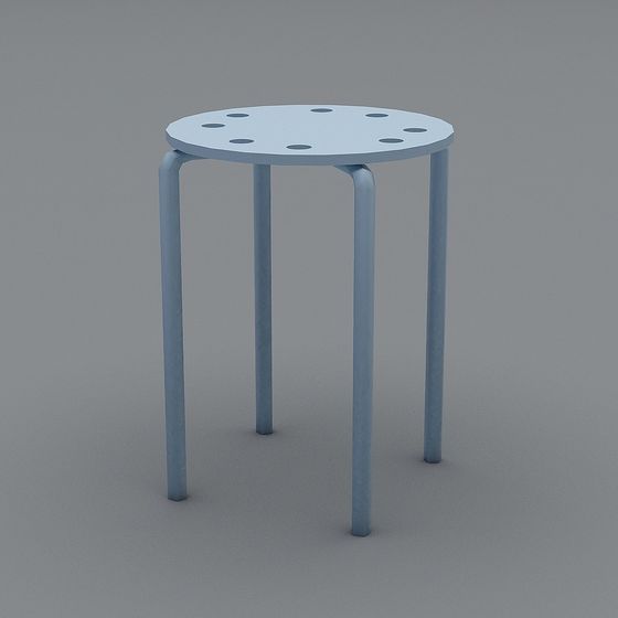 Round Table Stool 3D model