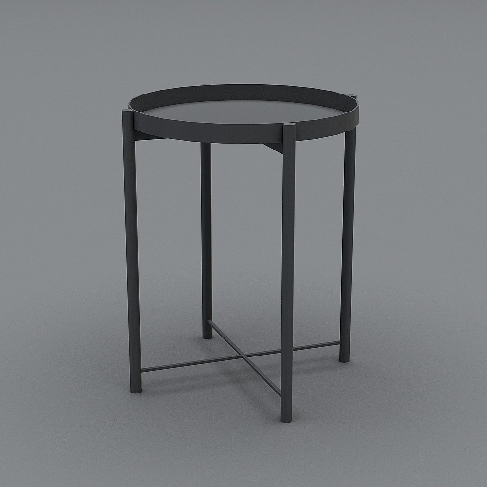 Stylish Minimalist Round Table 3D model