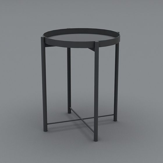 Stylish Minimalist Round Table 3D model