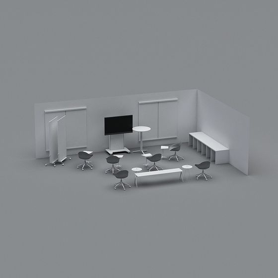 Minimalist Meeting Room 3D model