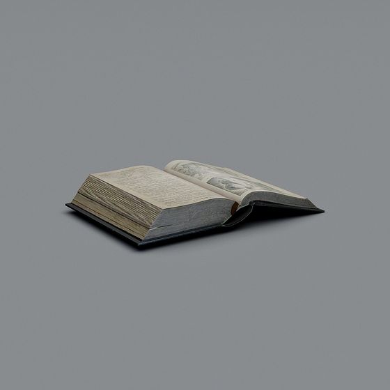 Ancient Mystical Book 3D model for Creative Projects