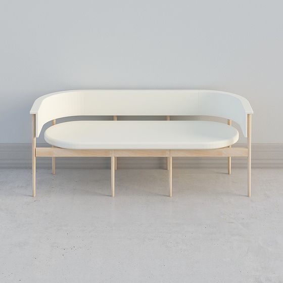 Urban Curves Bench 3D model for Modern Spaces