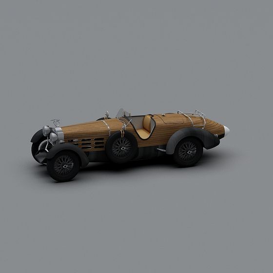 Retro Sports Car 3D model - High Detail Design