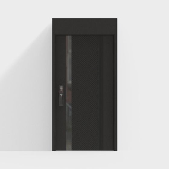 Futuristic Low-Polygon 3D Door Model