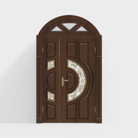 Elegant Low Polygon 3D Model Door