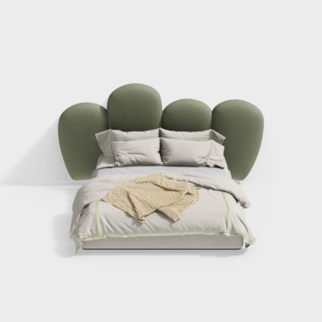 Cream-style children's bed