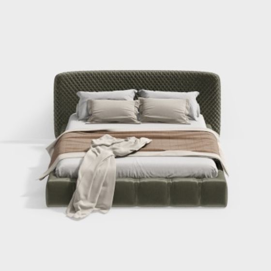 Velvet Dream 3D model Bed for Modern Homes
