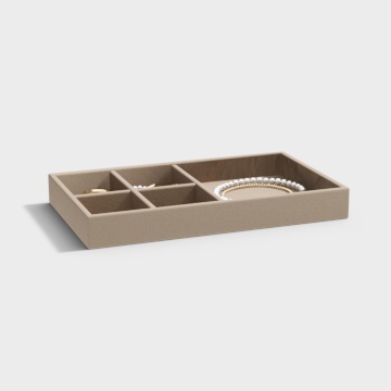 Elegant Jewelry Box 3D Model – Low-Poly Leather Design