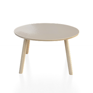Elegant Round Table 3D Model – Light Wood Low-Poly Design